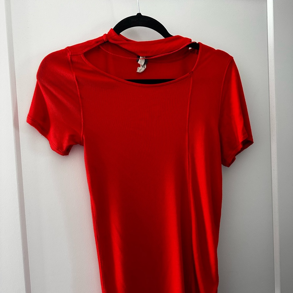 We The Free Vibrant Red Short Sleeve Tee